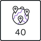 Expanding in over 40 countries/regions