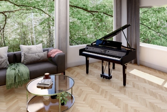 Digital piano in a Living Room