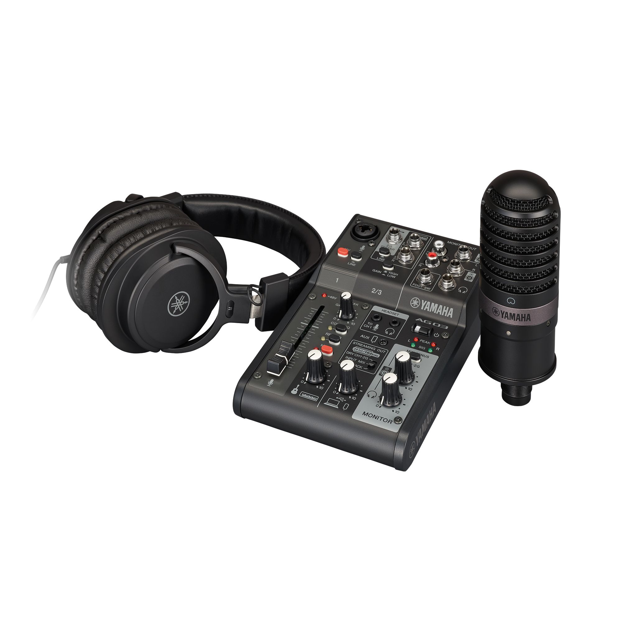 Yamaha AG03MK2 W White 3-Channel Live Streaming Mixer/USB