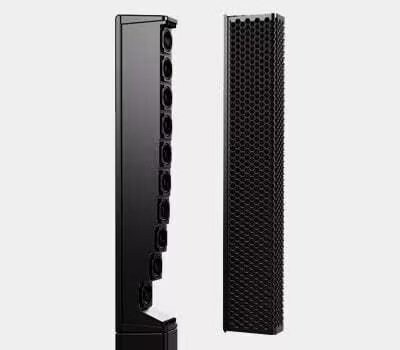 J-curve slim line array