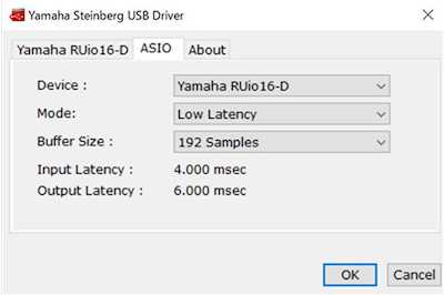 2. Click the ASIO tab on the window below and change Buffer Size to a value larger than the current value.